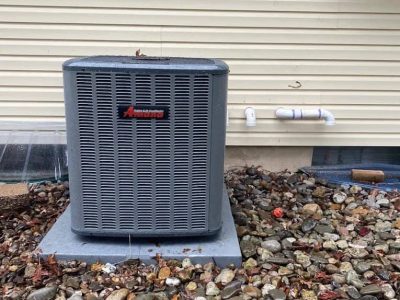 Outdoor HVAC Condenser Installation
